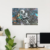 Astronaut Mural in Astoria Queens New York Poster (Heimbüro)
