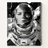 Astronaut Muse Noir Notizbuch (Rückseite)