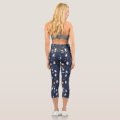 Astronaut Muster Capri Leggings (Rückseite)