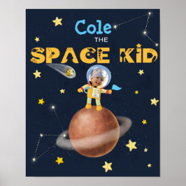👨 ‍ Astronaut niedlich Space Thema Benutzerdefini Poster