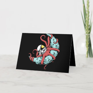 Astronaut Octopus Kraken Tintenfisch Space Astrono Feiertagskarte