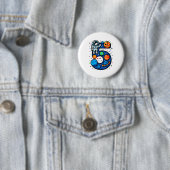 Astronaut Oma Muttertag Geburtstag Planet Ball Button (Beispiel)