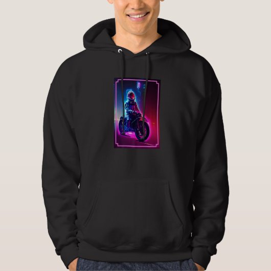 Astronaut On A Motorcycle Space and Science Ficti Hoodie (Vorderseite)