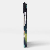 Astronaut on Dino in Space iPhone Hülle (Linke Seite)