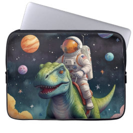Astronaut on Dino in Space Laptopschutzhülle
