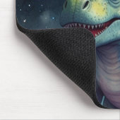 Astronaut on Dino in Space Mousepad (Ecke)