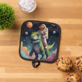 Astronaut on Dino in Space Topflappen (Oben Unten)