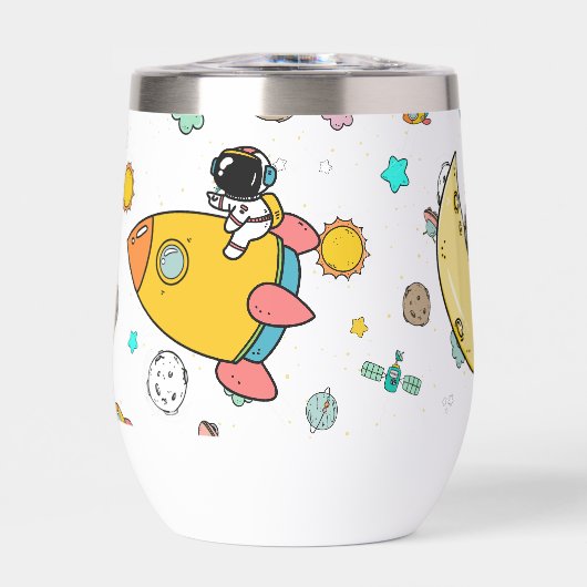 Astronaut Outer Space Cartoon (Vorderseite)