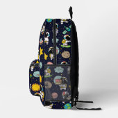Astronaut Outer Space Cartoon Bedruckter Rucksack (Rechts)