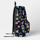 Astronaut Outer Space Cartoon Bedruckter Rucksack (Links)