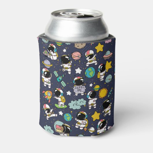 Astronaut Outer Space Cartoon Dosenkühler (Kanne Rückseite)