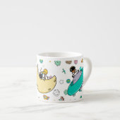 Astronaut Outer Space Cartoon Espressotasse (Vorderseite Rechts)
