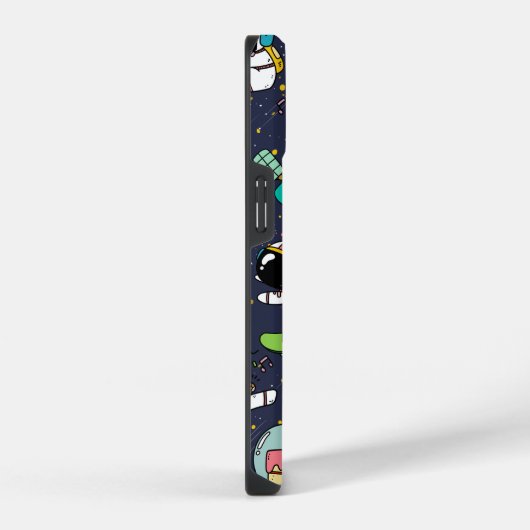 Astronaut Outer Space Cartoon iPhone Hülle (Rechte Seite)