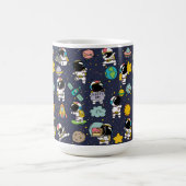 Astronaut Outer Space Cartoon Kaffeetasse (Mittel)