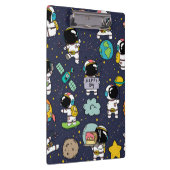 Astronaut Outer Space Cartoon Klemmbrett (Rechts)