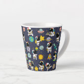 Astronaut Outer Space Cartoon Milchtasse (Rechte Ecke)