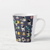 Astronaut Outer Space Cartoon Milchtasse (Rechts)