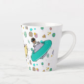 Astronaut Outer Space Cartoon Milchtasse (Rechts)