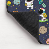 Astronaut Outer Space Cartoon Mousepad (Ecke)