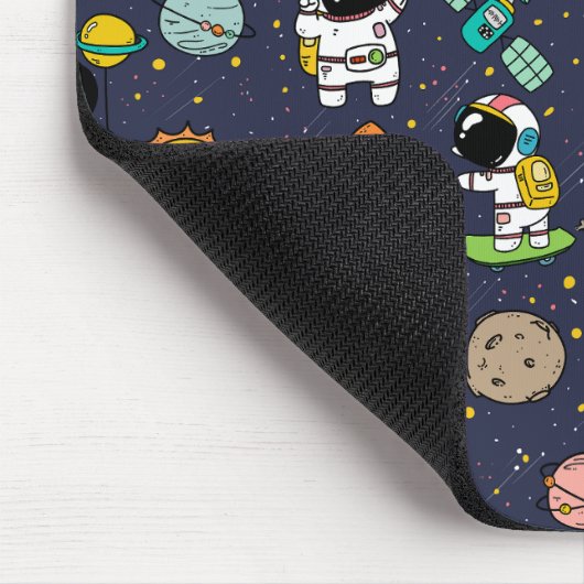Astronaut Outer Space Cartoon Mousepad (Ecke)