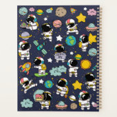 Astronaut Outer Space Cartoon Planer (Rückseite)