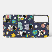 Astronaut Outer Space Cartoon Samsung Galaxy Hülle (Rückseite (Horizontal))
