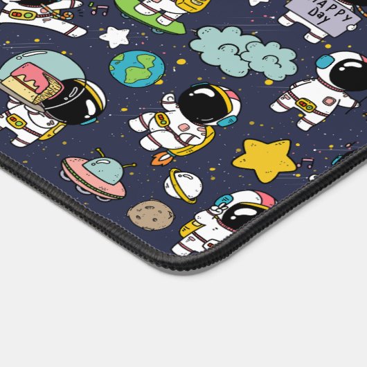 Astronaut Outer Space Cartoon Schreibtischunterlage (Ecke)