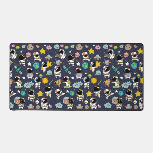 Astronaut Outer Space Cartoon Schreibtischunterlage (Vorderseite)