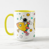 Astronaut Outer Space Cartoon Tasse (Links)