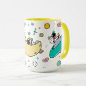 Astronaut Outer Space Cartoon Tasse (VorderseiteRechts)