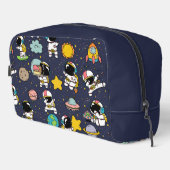 Astronaut Outer Space Cartoon Waschbeutel (Rechte Ecke)