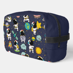 Astronaut Outer Space Cartoon Waschbeutel