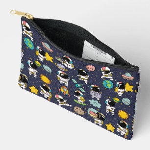 Astronaut Outer Space Cartoon Zubehörtasche