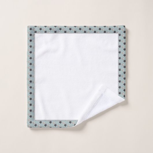 Astronaut Outer Space Explorer Cooles blaues Muste Badhandtuch Set (Waschlappen)