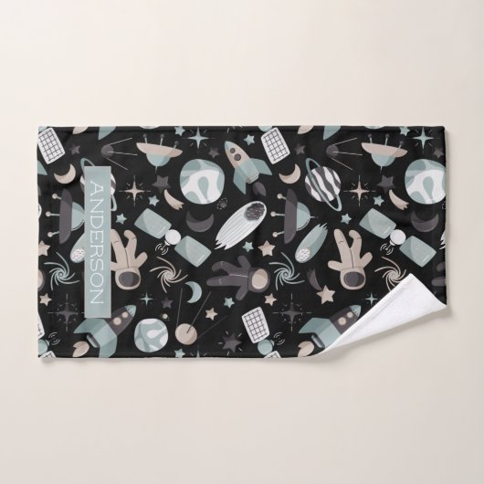 Astronaut Outer Space Explorer Cooles blaues Muste Badhandtuch Set (Handtuch)