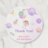 Astronaut Outer Space Geburtstag Vielen Dank Geschenkanhänger (Rückseite)