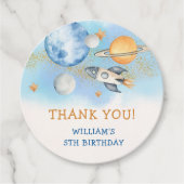 Astronaut Outer Space Geburtstag Vielen Dank Geschenkanhänger (Vorderseite)