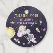 Astronaut Outer Space Geburtstag Vielen Dank Geschenkanhänger (Vorderseite)