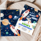 Astronaut Outer Space Geburtstagsparty Einladung