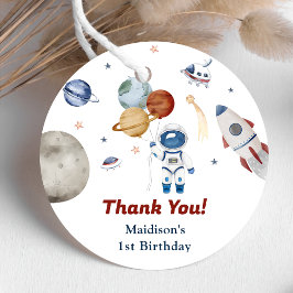 Astronaut Outer Space Geburtstagsparty Geschenkanhänger