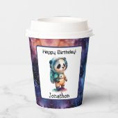 Astronaut Outer Space - Geburtstagsparty Pappbecher (Rückseite)