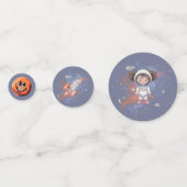 Astronaut Outer Space Girl Birthday Konfetti (Vorderseiten)