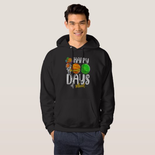 Astronaut Outer Space Happy 100 Days Of School Hoodie (Vorne ganz)