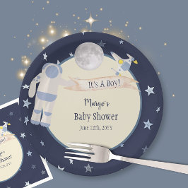 Astronaut Outer Space ist eine Baby-Dusche Pappteller