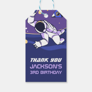 Astronaut Outer Space Kindergeburtstag Gastgeschen Geschenkanhänger