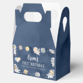 Astronaut Outer Space Safari Wild One Birthday Geschenkschachtel (Geöffnet)