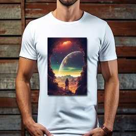 Astronaut Outer Space Travel Moon Earth T-Shirt