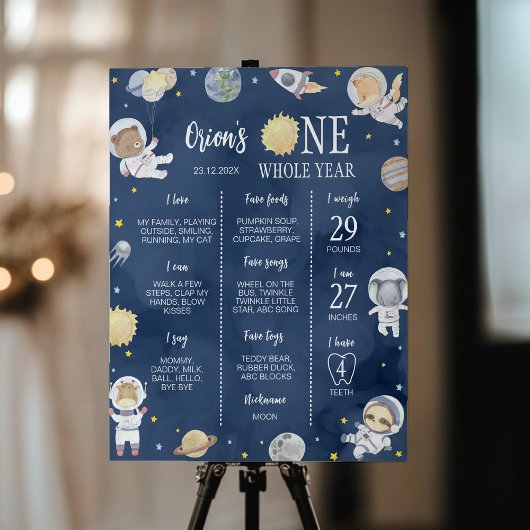 Astronaut Outer Space Wild Ein Geburtstag Meilenst Poster