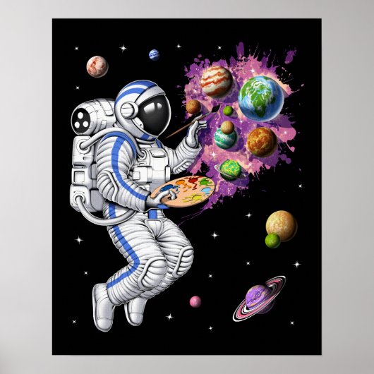 Astronaut Painter Poster (Vorne)