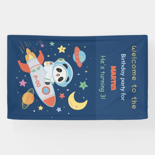 Astronaut Panda Banner (Horizontal)